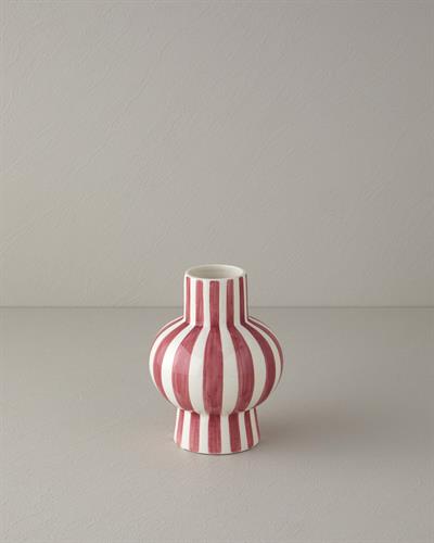 Exotic Strip Ваза Керамика 15x15x20 см Бордо