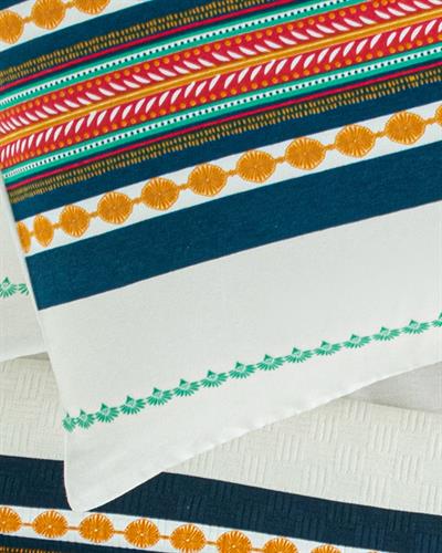 Exotic Stripes Калъфка За Възглавница 2 бр. Лесно за гладене 50x70 см Морскосин