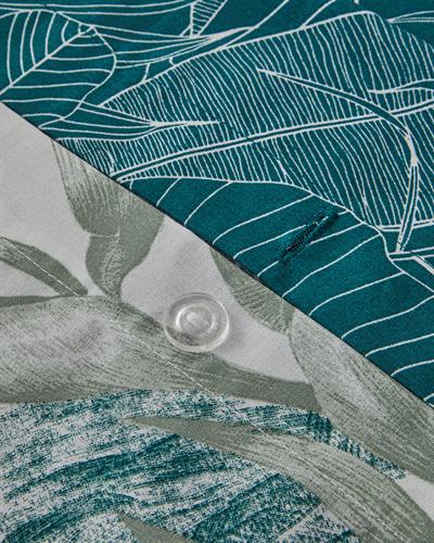 Exotic Toile Спален Комплект Двоен Памучен 200x220 см Морскосин - Зелен.