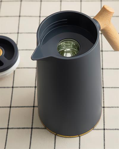 Fabiano Термос Стъкло Отвътре, Пластмасов, Антрацит, 1000 Ml