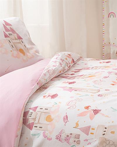 Fairy Детско Спално Бельо Момиче, Памучен, Розово, 160 X 220 Cm