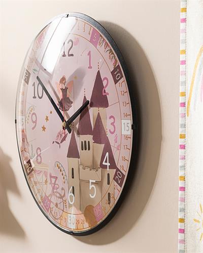Fairy Wall Clock for Kids 35x35 cm Pink