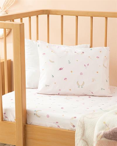 Fairy Бебешки Комплект Чаршаф С Ластик Памучен, Бяло, 70 X 140 Cm