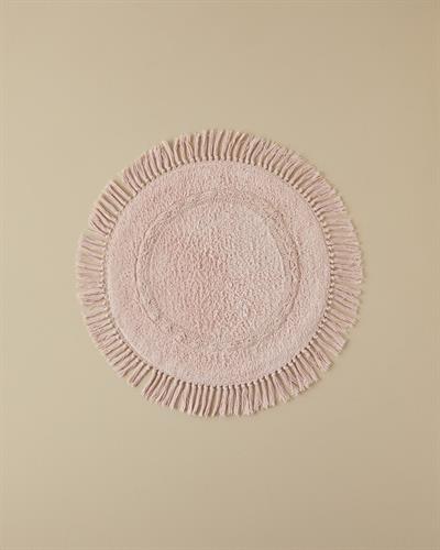 Falbelo Постелка За Баня С ресни Памучен 90x90 cm Розов