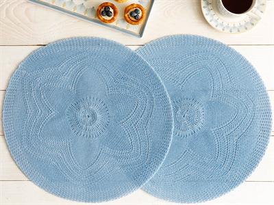 Fall АМЕРИКАНЗКИ СЕРВИЗ 2 комплекта Полиестер 38 cm Blue.