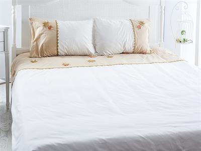 Fall СПАЛНО БЕЛЬО КОМПЛЕ Двоен Памучен 200x220 cm Beige