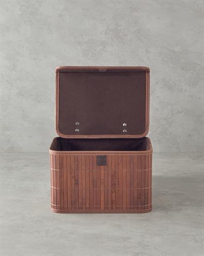 Fancy Кутия За Съхранение Бамбук 28X20X18 см Кафяв