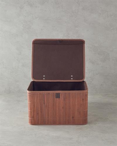 Fancy Кутия За Съхранение Бамбук 36x27x22 cm Кафяв