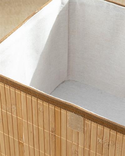 Fancy Кутия За Съхранение Бамбук 36x27x22 cm Бежов