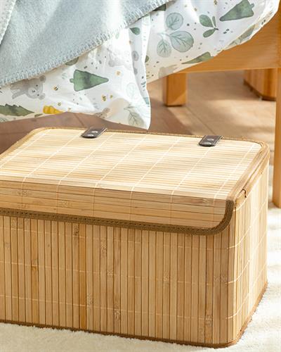 Fancy Кутия За Съхранение Бамбук 36x27x22 cm Бежов