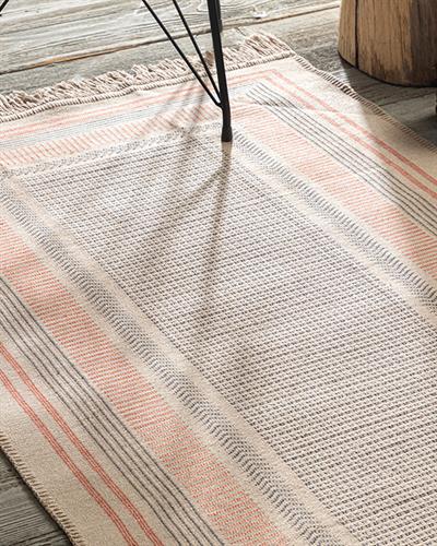 Fancy Weaved Rug 80x150 cm Stone - Brick Red