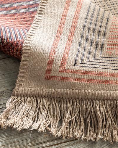 Fancy Weaved Rug 80x150 cm Stone - Brick Red