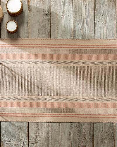 Fancy Weaved Rug 80x150 cm Stone - Brick Red