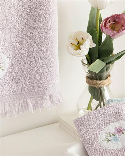 Fancy Flowers Хавлия За Лице Бродирани, Люляк., 50 X 76 Cm