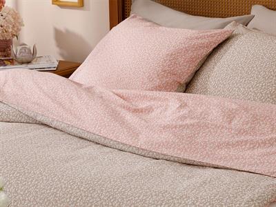 Fancy Flowers СПАЛНО БЕЛЬО КОМПЛЕ Двоен Памучен 200x220 cm Pink-Beige