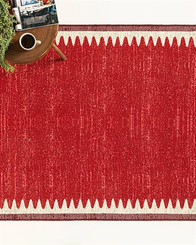 Fancy Luis Килим Тъкан, Кремово-Червено, 80 X 150 Cm