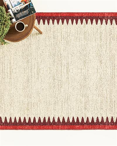 Fancy Luis Килим Тъкан, Кремово-Червено, 80 X 150 Cm