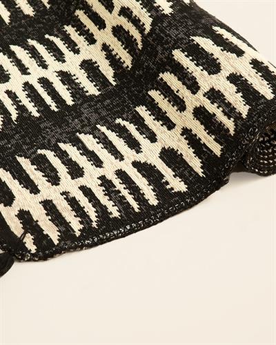 Fancy Osana Weaved Rug 80x150 cm Cream - Black