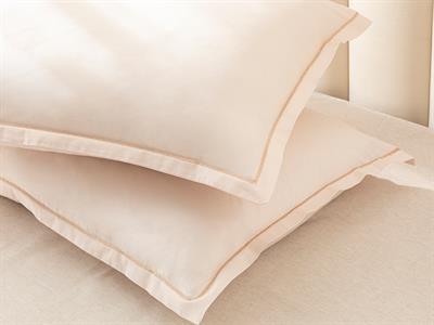 Fancy Plain Калъфка За Възглавница Двоен с ушенце Памучен с брокат 50x70 см Бледорозов..