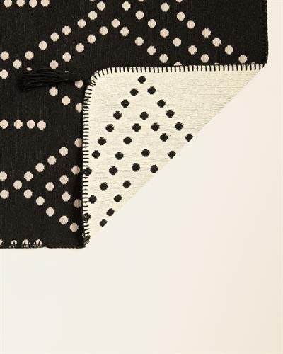 Fancy Poti Килим Тъкан, Кремаво Черно, 120 X 180 Cm