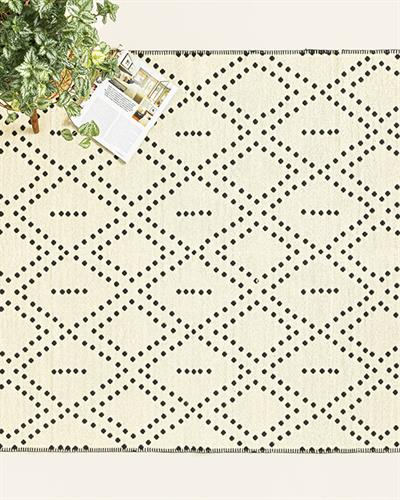 Fancy Poti Килим Тъкан, Кремаво Черно, 80 X 150 Cm