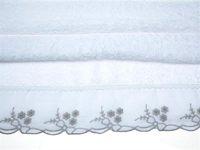 Fancy Roses ХАВЛИЯ ЗА ЛИЦЕ Бродирани 50x80 cm White
