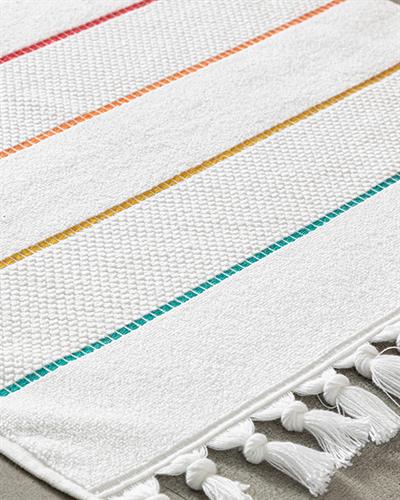 Farah Кърпа За Крака Жакардов Памучен 50x70 см Бял