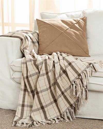 Felicita Шал За Кресло Тъкан, Памучен, Екру, 130 X 170 Cm