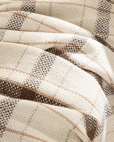 Felicita Шал За Кресло Тъкан, Памучен, Екру, 130 X 170 Cm