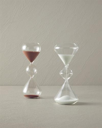 Felicity Пясъчен Часовник 8x19 см Бял