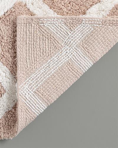 Fence Cottony Bathroom Mat 60x90 cm Beige - Ecru