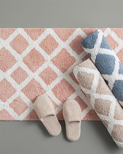 Fence Cottony Bathroom Mat 60x90 cm Beige - Ecru