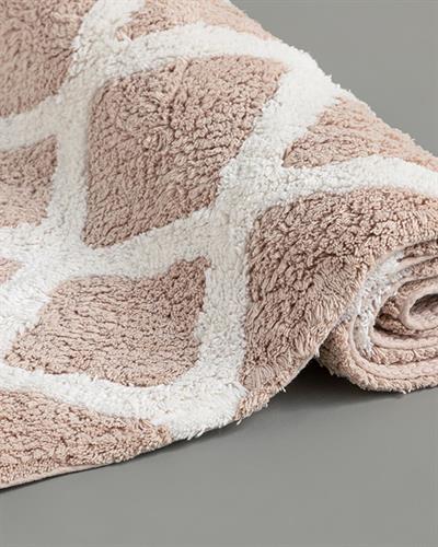 Fence Cottony Bathroom Mat 60x90 cm Beige - Ecru