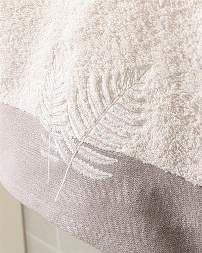 Fern Кърпа За Лице С бродерия 50x80 см Бежов