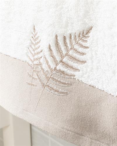 Fern Кърпа За Лице С бродерия 50x80 см Кремав