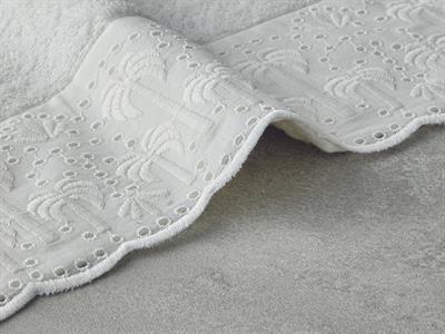 Festoon Palm Кърпа За Лице С бродерия Памучен 50x80 см Екрю