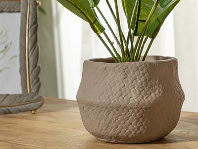 Ficus Elastica Изкуствено Цвете Във Ваза Зелено, 14 X 43 Cm