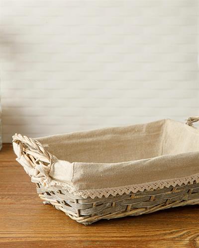 Fiesta Кошница За Хляб Правоъгълен Слама 28x20x9 см Кафяв