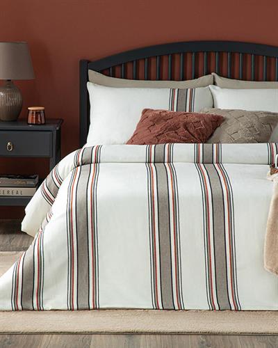 Fine Lines Chenille Paint Yarn King Size Duvet Cover Set 240x220 cm Antrasit-Siyah Test