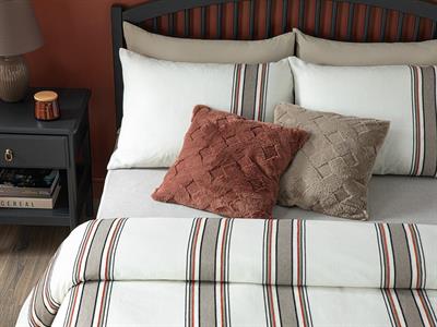 Fine Lines Спално Бельо Компле Единичен Размер, Shiny , Антрацит-Черен Тест, 160 X 220 Cm