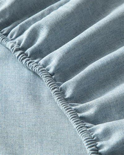 Fine Lines Chenille Paint Yarn For One Person Duvet Cover Set 160x220 cm Beige-Blue