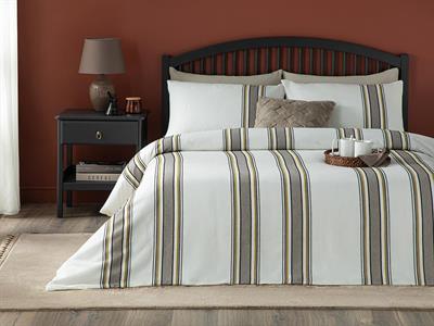 Fine Lines Спално Бельо Компле Двоен Размер, Shiny , Жълто-Кафяво, 200 X 220 Cm