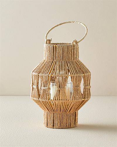 Fiona Wicker Lantern Natural.