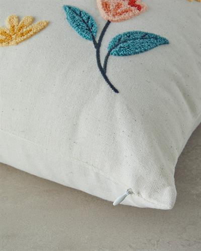 Възглавница С Пълнеж Бродерия с перфорация 45x45 cm Натурален