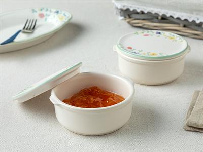 Fiorellino Купа 2 бр. Керамика 10 см. Бял - Зелен