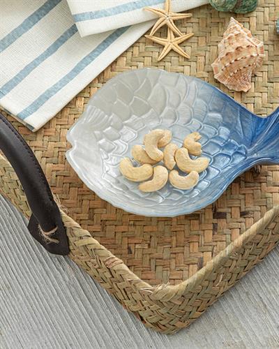 Fish Glass Appetizers 17 cm Blue-White