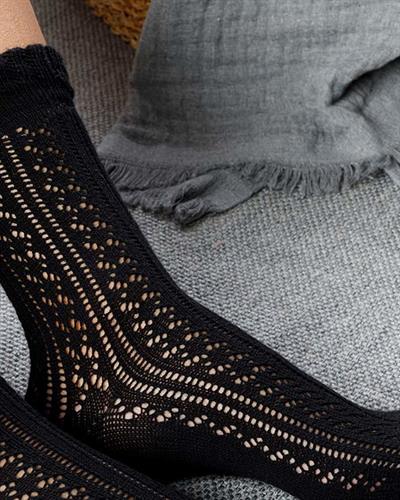Fishnet Long Чорапи Памук Стандартен Черен