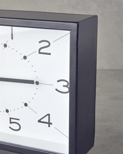 Flair Table Clock 28x20 cm Black