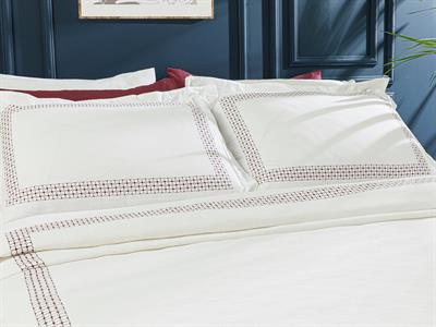 Flamel Комплект Пике Двоен Размер, Спагети, Бордо Червено, 200 X 220 Cm