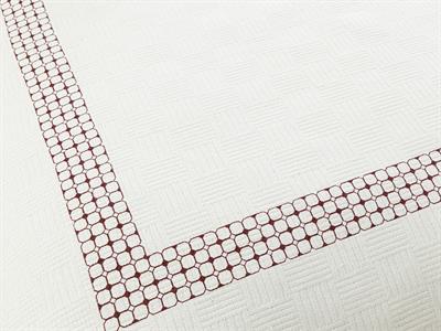 Flamel Комплект Пике Двоен Размер, Спагети, Бордо Червено, 200 X 220 Cm